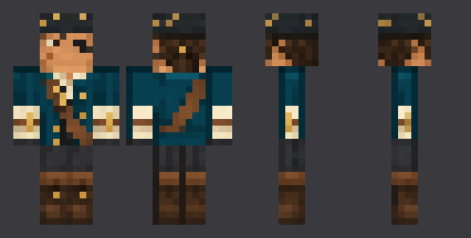Pirate Captain — front, back and side artwork from the download