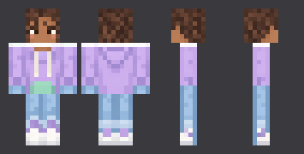 Lavender Pullover — front, back and side artwork from the download