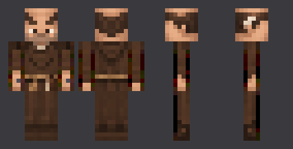 Monk Scribe — front, back and side artwork from the download