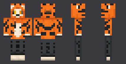 Tiger Hoodie — front, back and side artwork from the download
