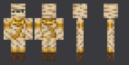 Bandaged Mummy — front, back and side artwork from the download