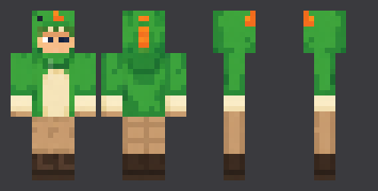 Dino Hoodie — front, back and side artwork from the download