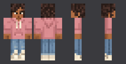 Pink Hoodie — front, back and side artwork from the download
