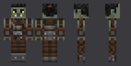 Orc Warrior — front, back and side artwork from the download
